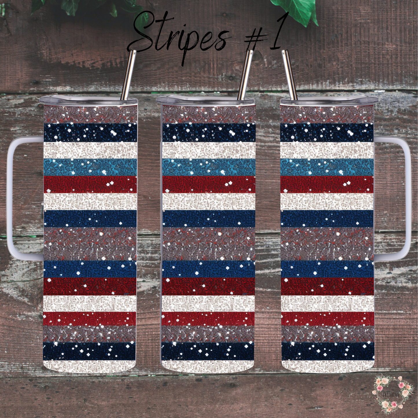 Patriotic Tumbler Collection – Vintage American Vibes - (Stripes #1) - Tumbler