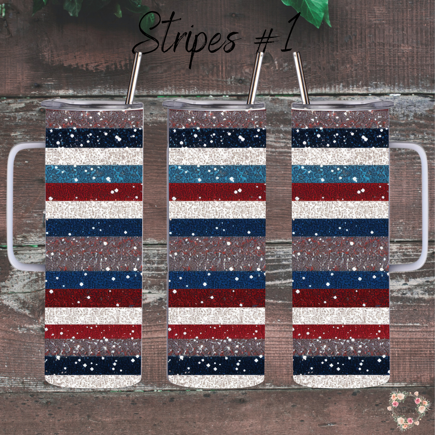 Patriotic Tumbler Collection – Vintage American Vibes - (Stripes #1) - Tumbler