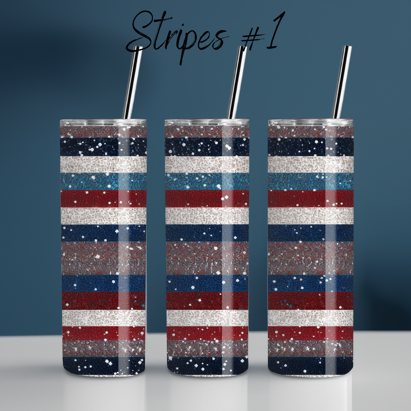 Patriotic Tumbler Collection – Vintage American Vibes - (Stripes #1) - Tumbler