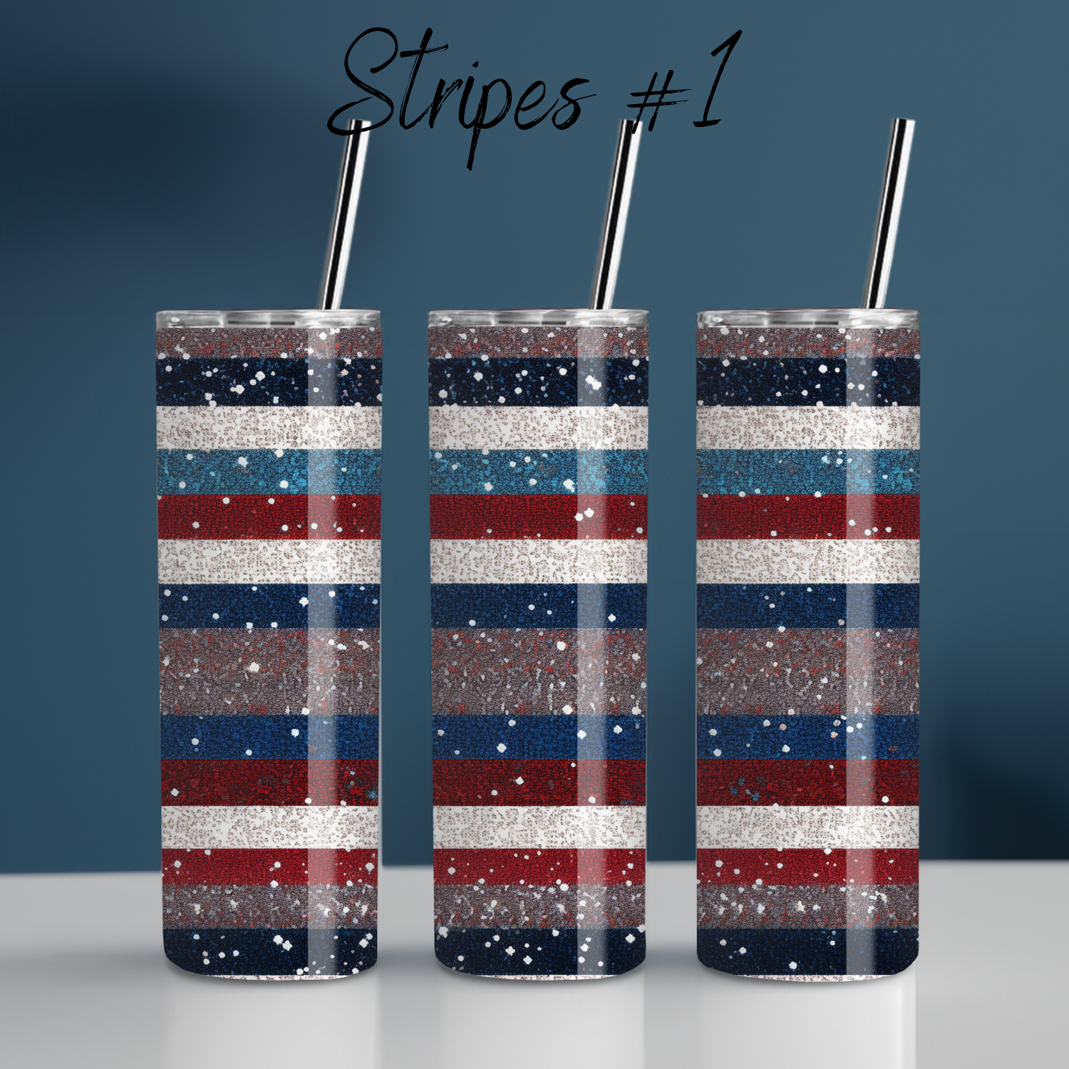 Patriotic Tumbler Collection – Vintage American Vibes - (Stripes #1) - Tumbler