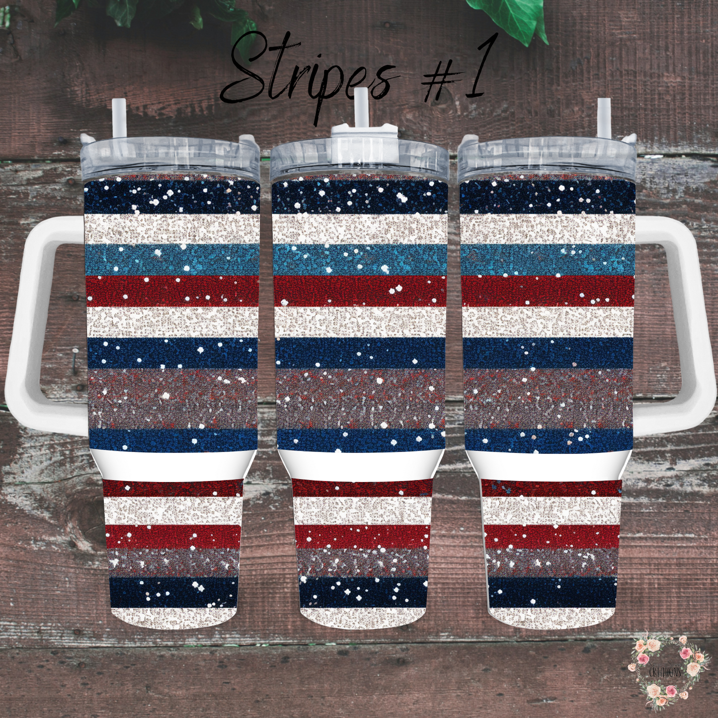 Patriotic Tumbler Collection – Vintage American Vibes - (Stripes #1) - Tumbler