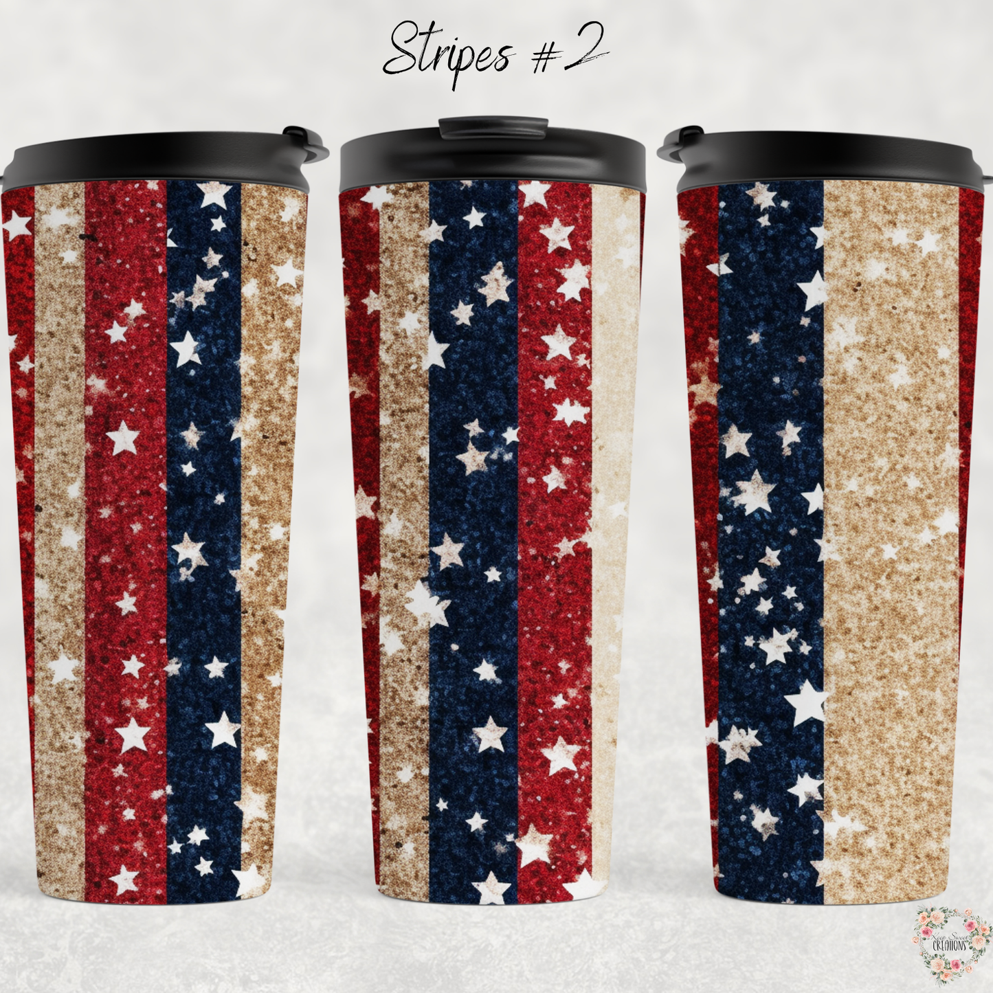 Patriotic Tumbler Collection – Classic American Charm - (Stripes #2) Tumbler