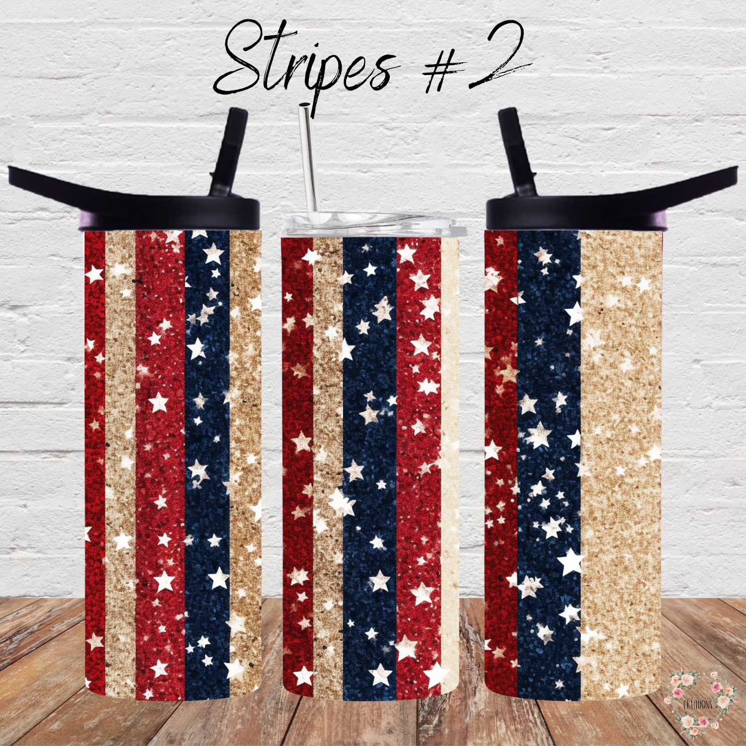 Patriotic Tumbler Collection – Classic American Charm - (Stripes #2) Tumbler