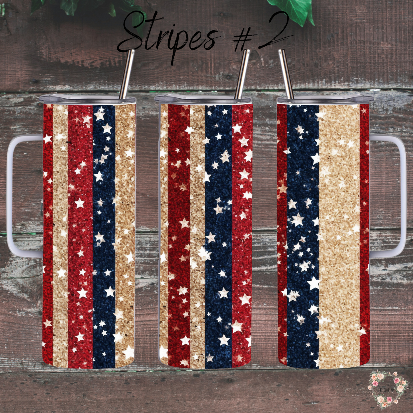 Patriotic Tumbler Collection – Classic American Charm - (Stripes #2) Tumbler