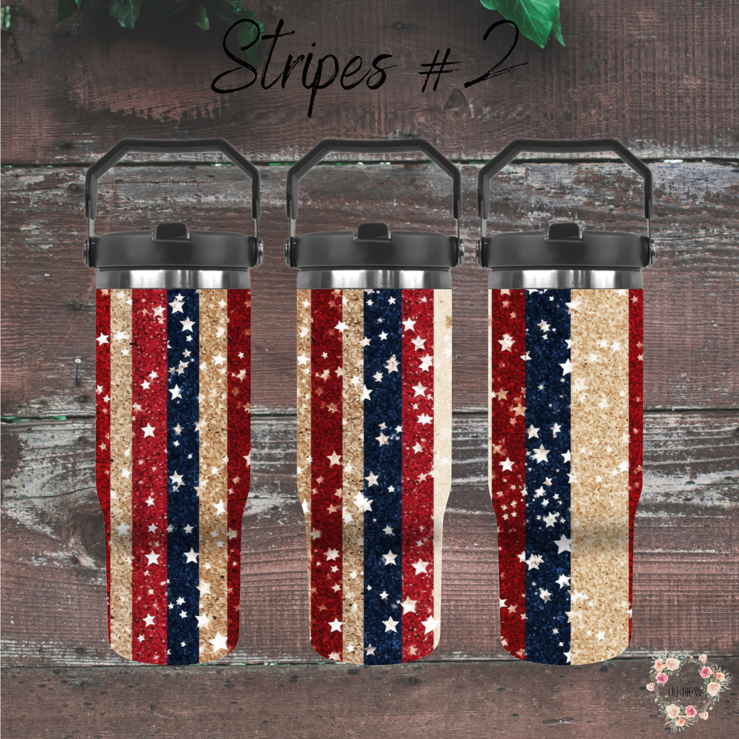 Patriotic Tumbler Collection – Classic American Charm - (Stripes #2) Tumbler