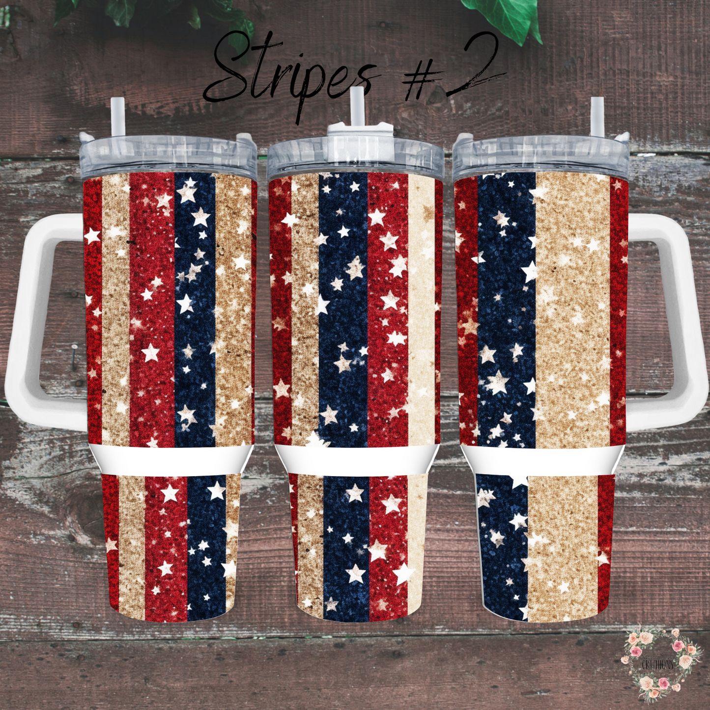 Patriotic Tumbler Collection – Classic American Charm - (Stripes #2) Tumbler