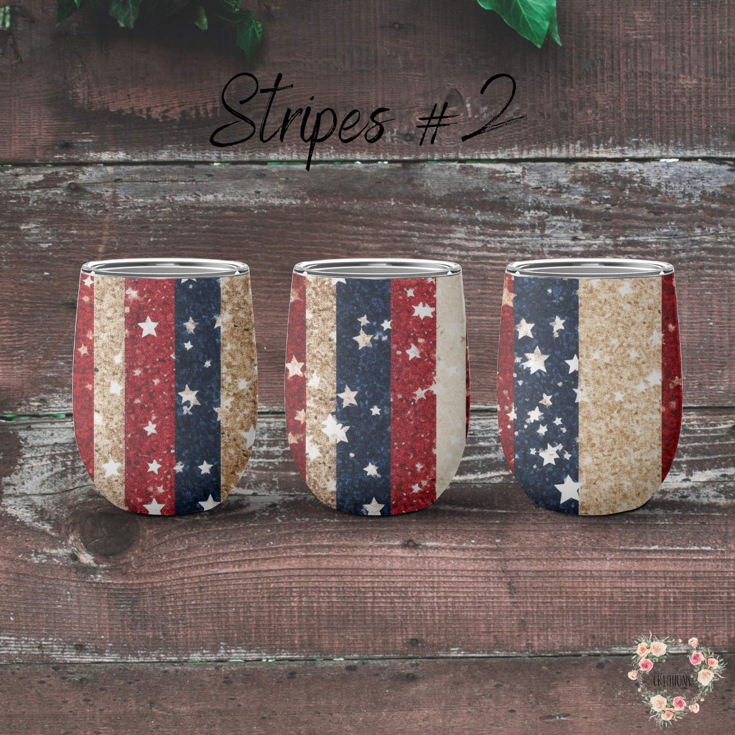 Patriotic Tumbler Collection – Classic American Charm - (Stripes #2) Tumbler
