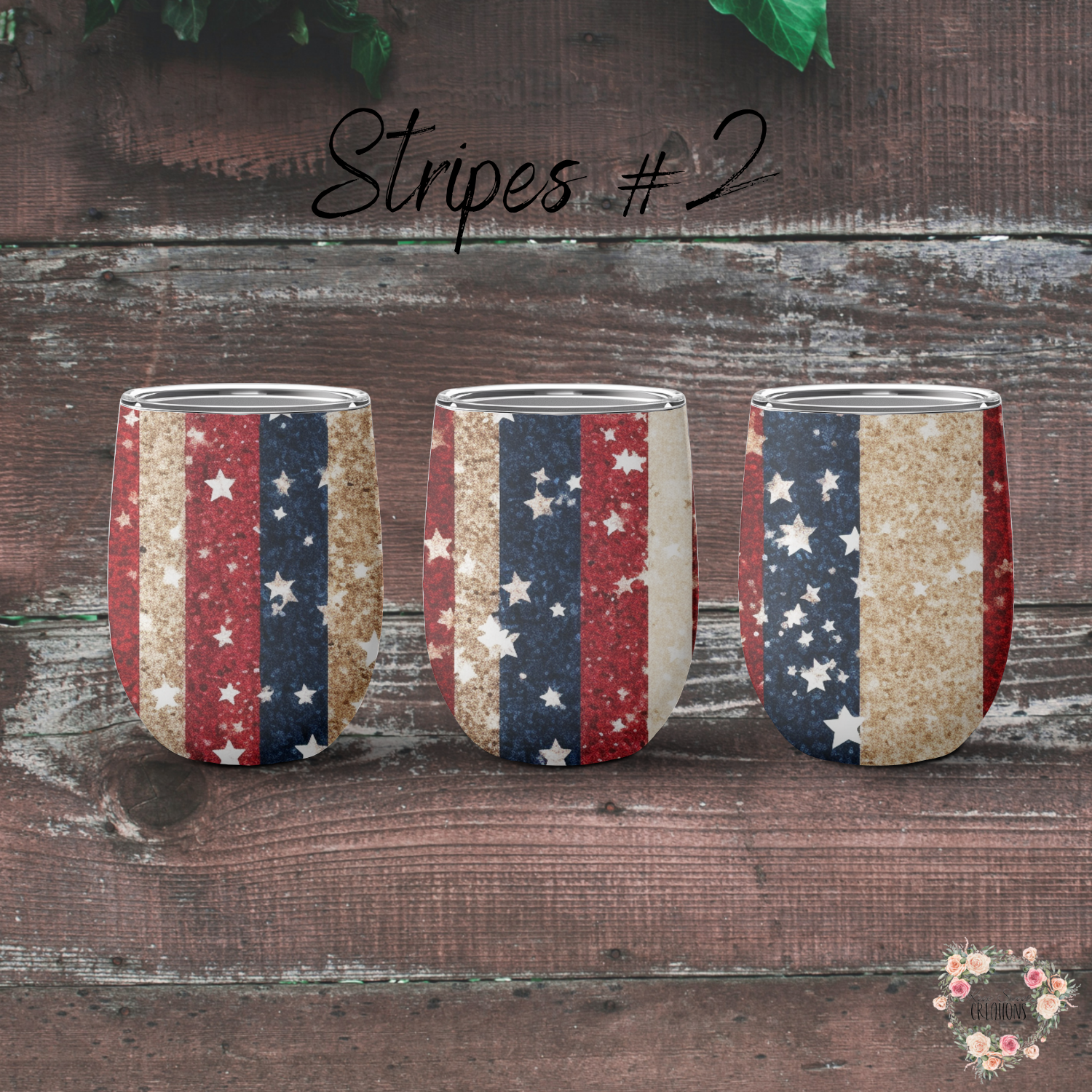 Patriotic Tumbler Collection – Classic American Charm - (Stripes #2) Tumbler