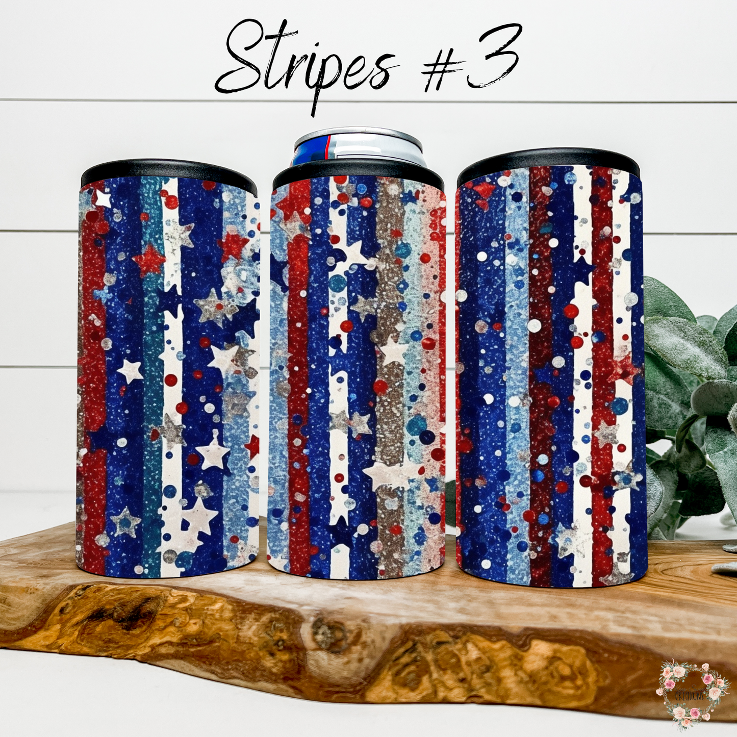 Patriotic Tumbler Collection – Sparkle with Every Sip - (Stripes #3) Tumbler
