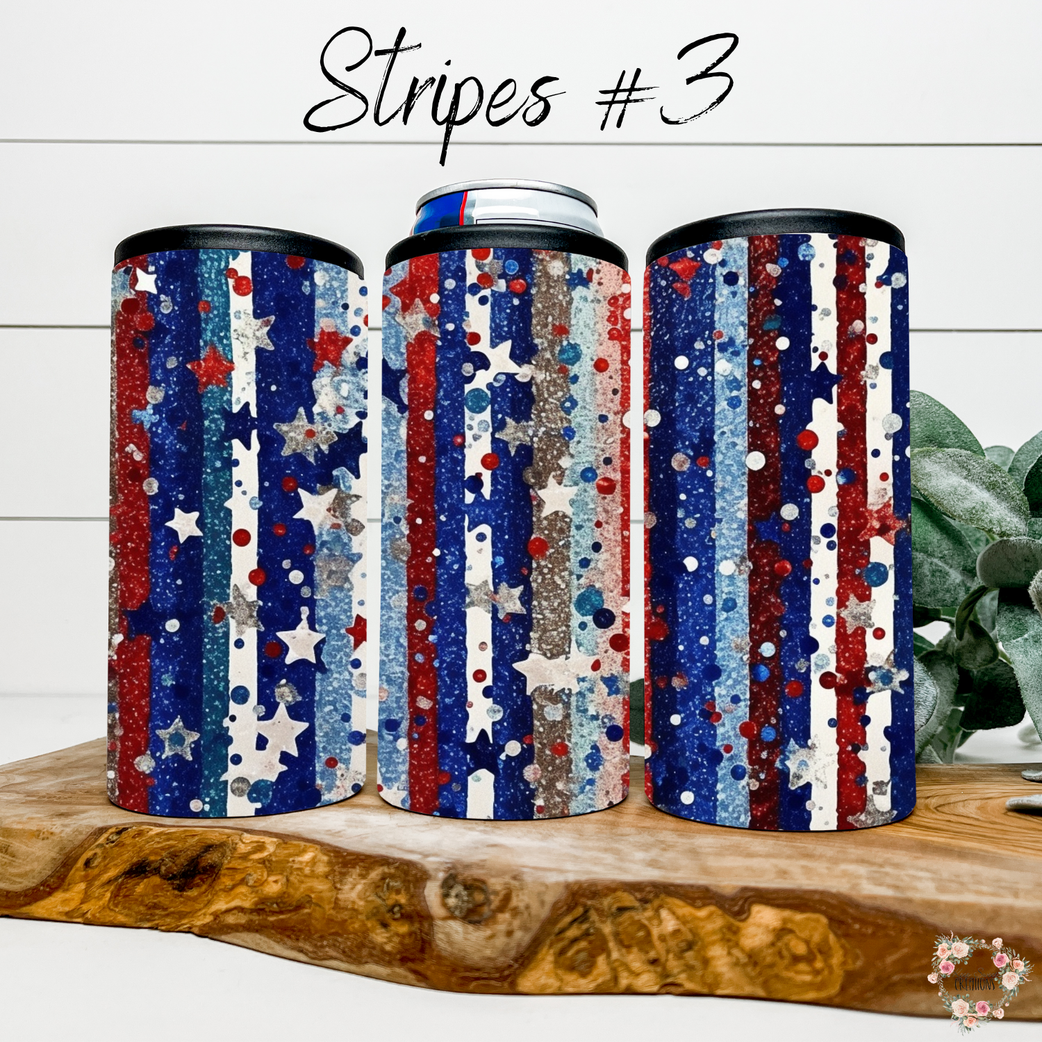 Patriotic Tumbler Collection – Sparkle with Every Sip - (Stripes #3) Tumbler