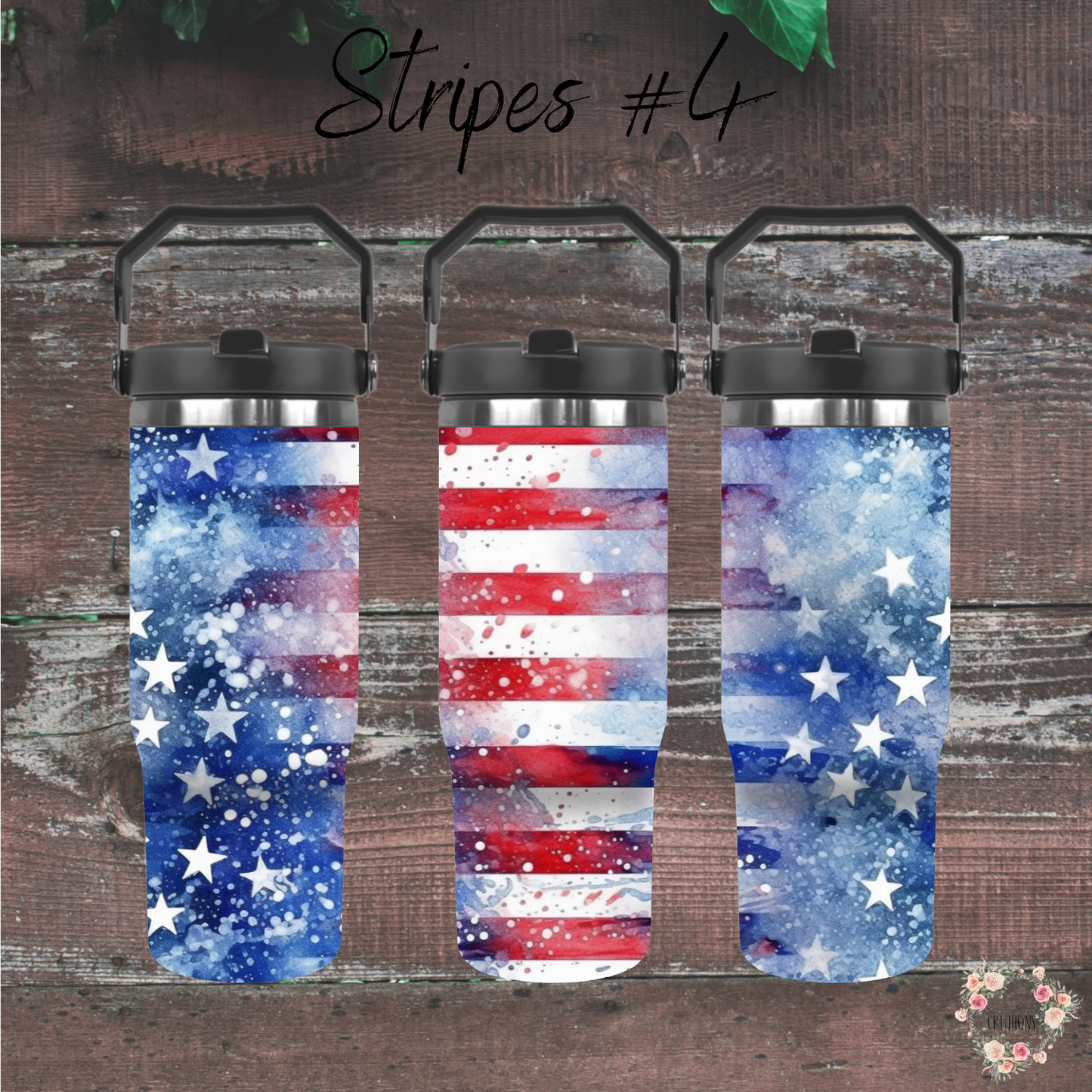 Patriotic Tumbler Collection – Subtle Vintage Americana - (Stripes #4) Tumbler