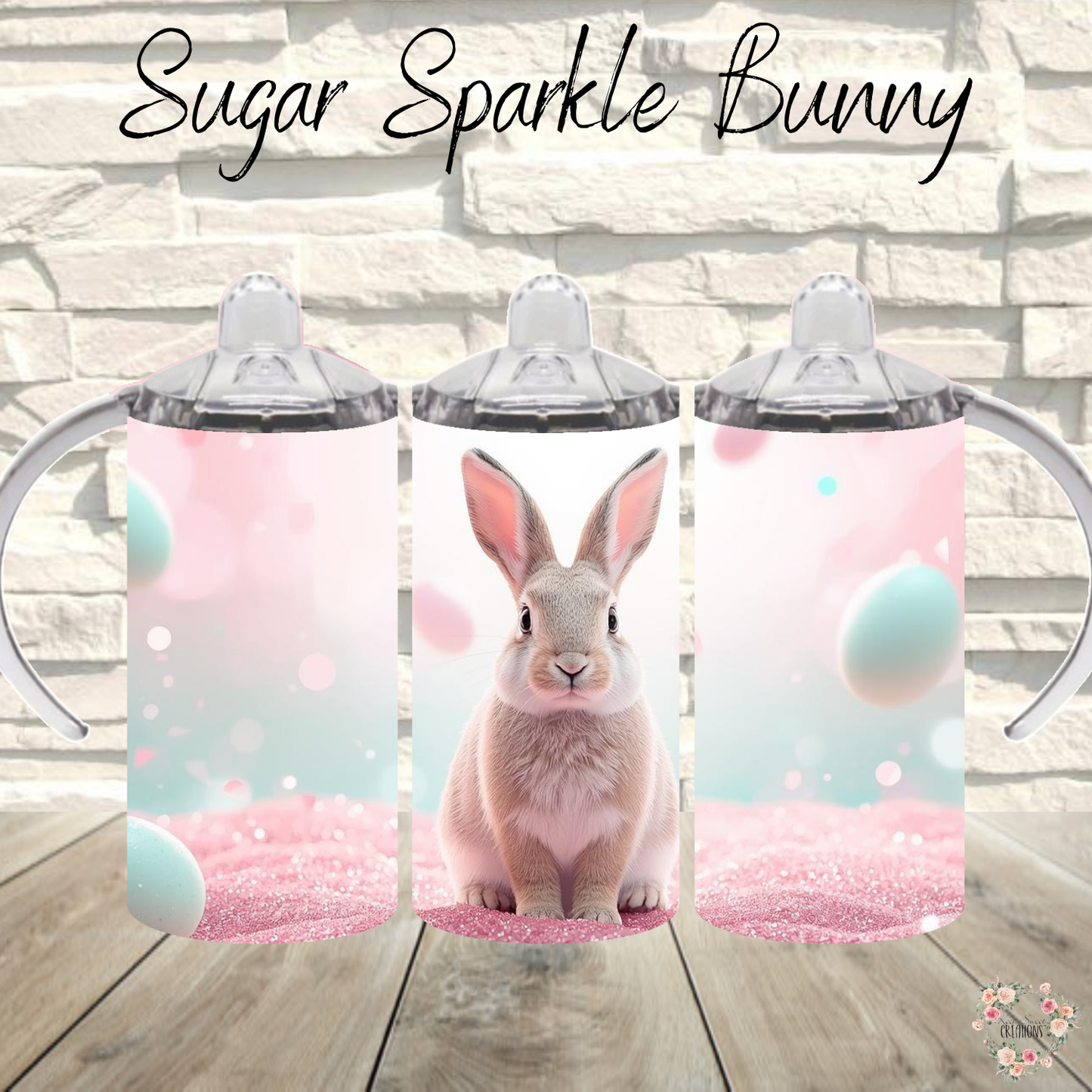 Sugar Sparkle Bunny Tumbler | Pastel Easter Bunny Spring Cup (11–32 oz)