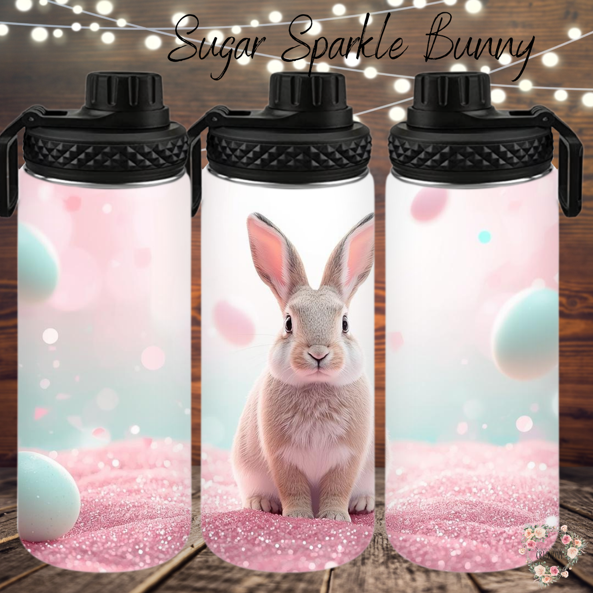 Sugar Sparkle Bunny Tumbler | Pastel Easter Bunny Spring Cup (11–32 oz)