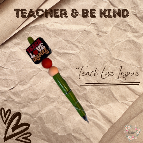 Teacher & Kindness Beaded Pens – Inspire & Write with Joy | Cute Beaded Pen Gift for Teachers & Students