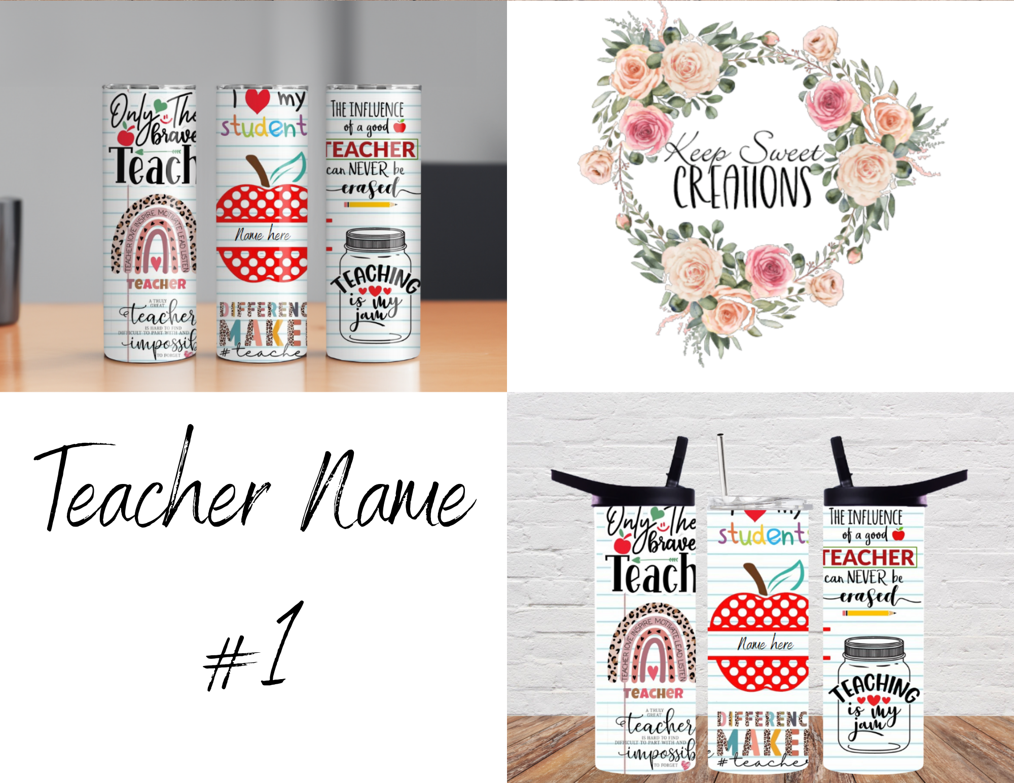 Personalized Teacher Tumbler – Custom Name & Teacher Gift