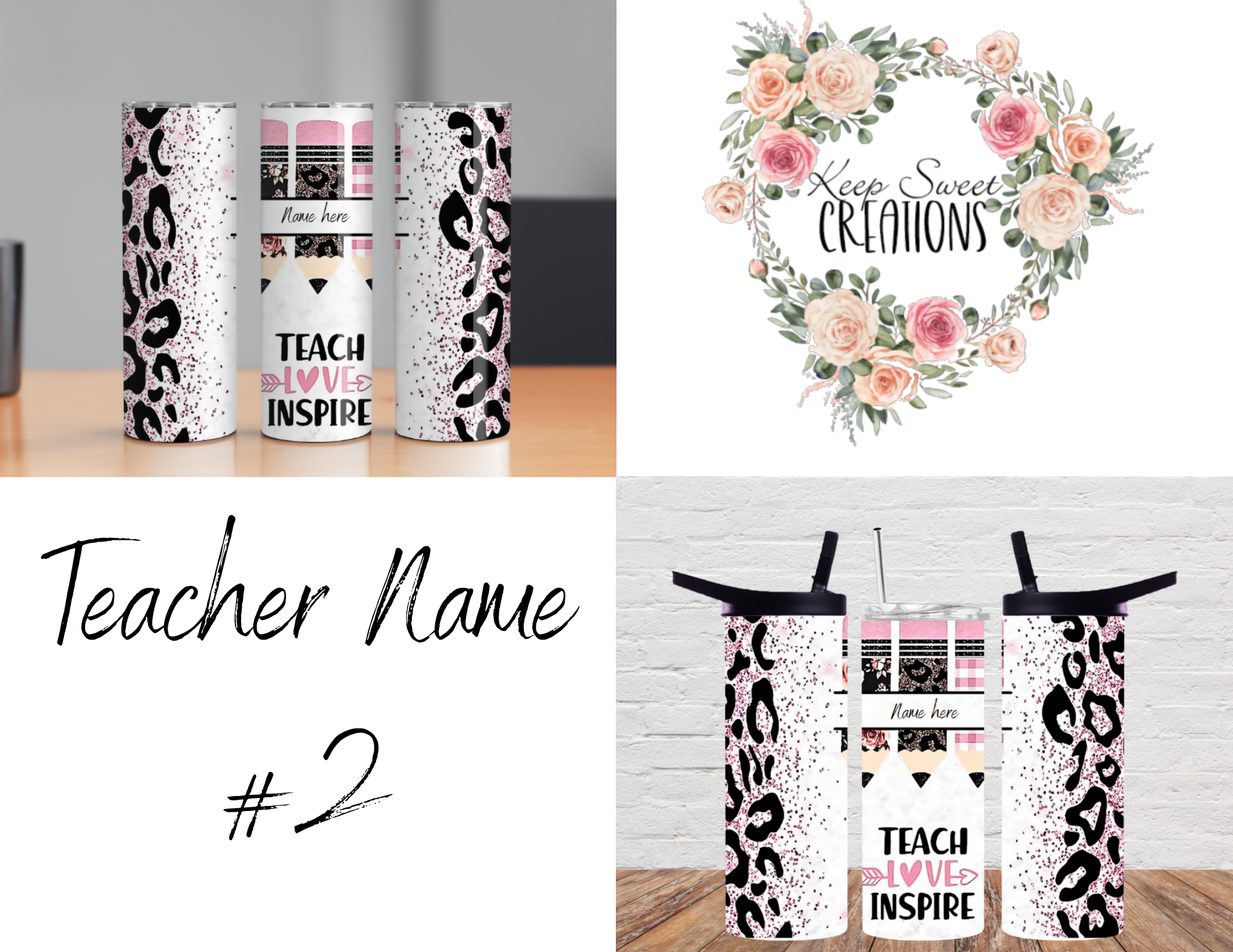Personalized Teacher Tumbler – Custom Name & Teacher Gift