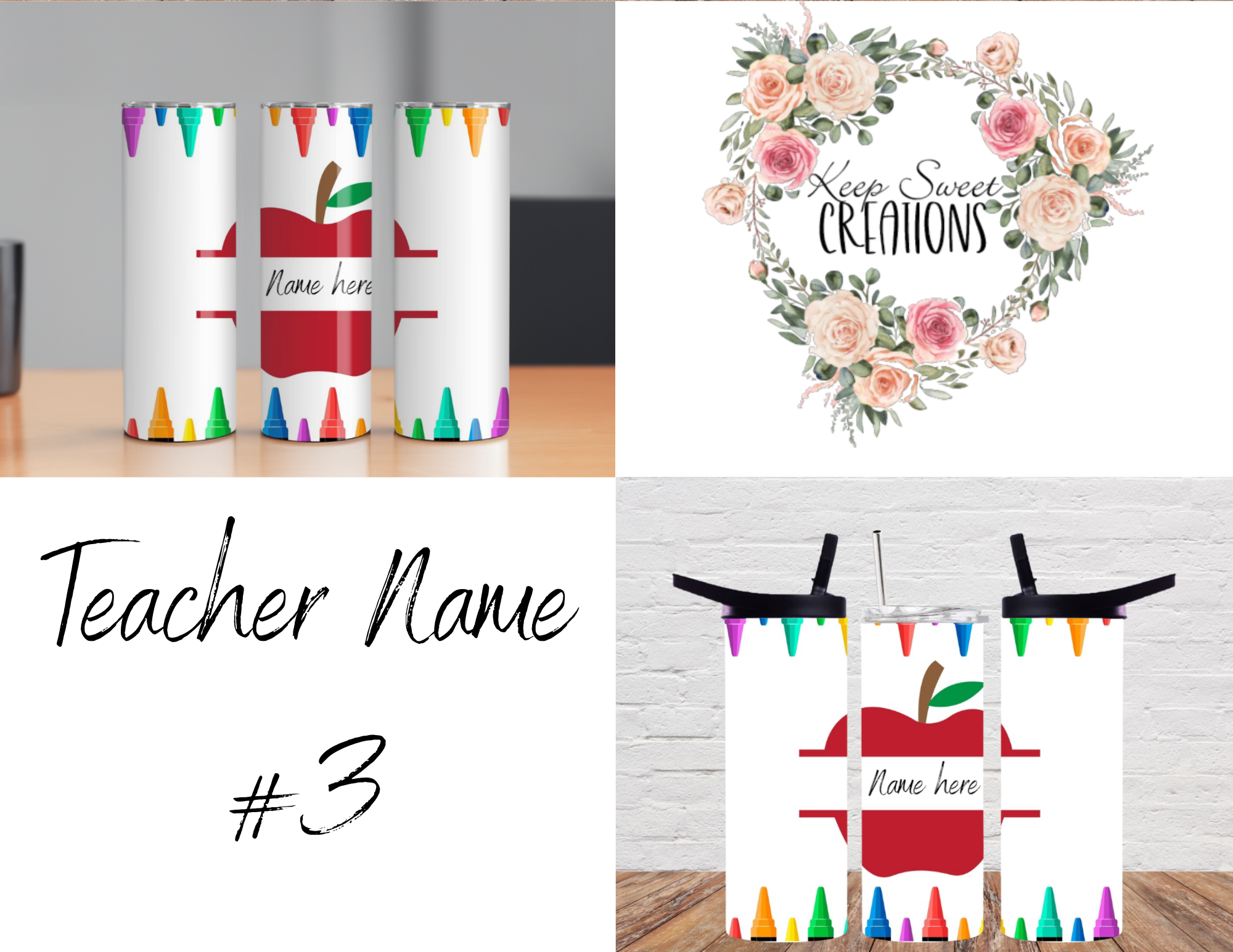 Personalized Teacher Tumbler – Custom Name & Teacher Gift