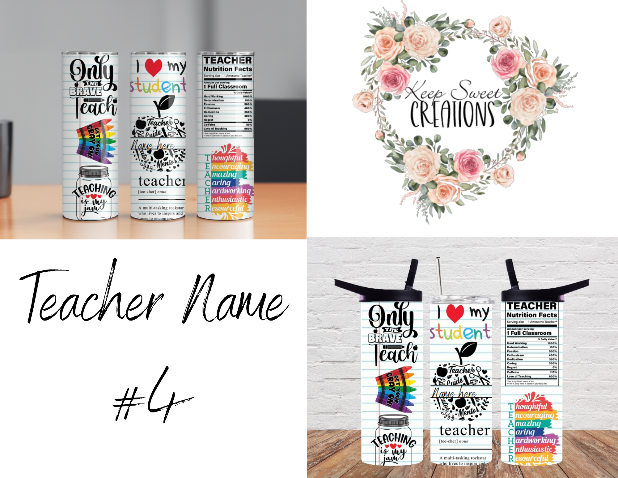 Personalized Teacher Tumbler – Custom Name & Teacher Gift