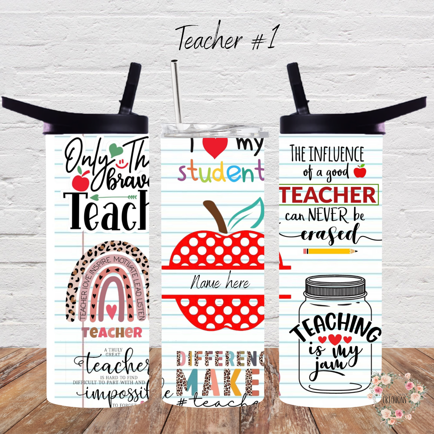Personalized Teacher Tumbler – Custom Name & Teacher Gift