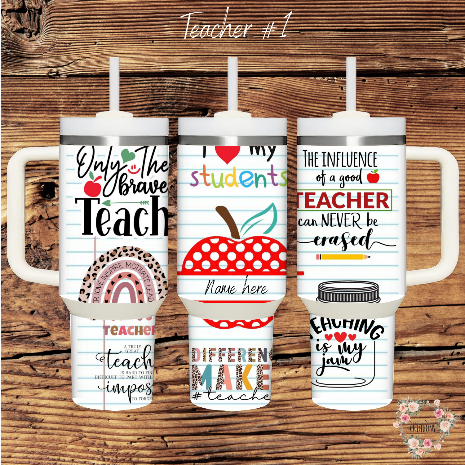 Personalized Teacher Tumbler – Custom Name & Teacher Gift