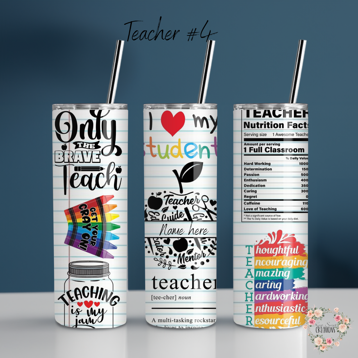 Personalized Teacher Tumbler – Custom Name & Teacher Gift