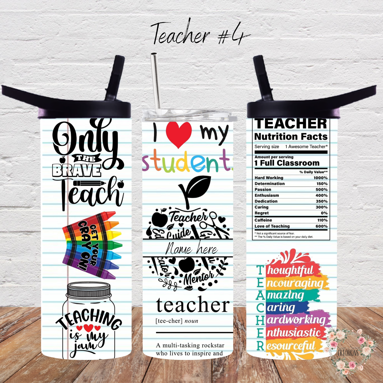 Personalized Teacher Tumbler – Custom Name & Teacher Gift