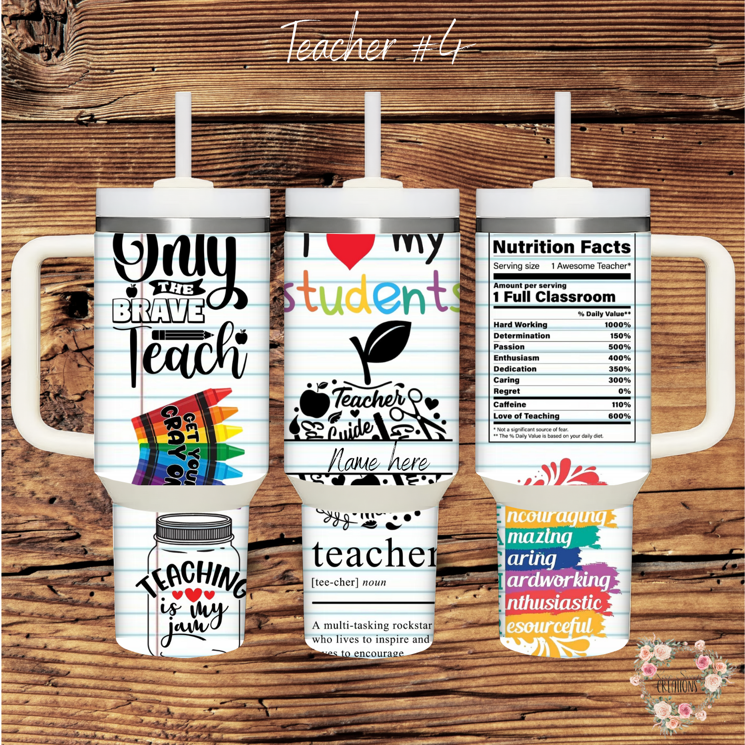 Personalized Teacher Tumbler – Custom Name & Teacher Gift