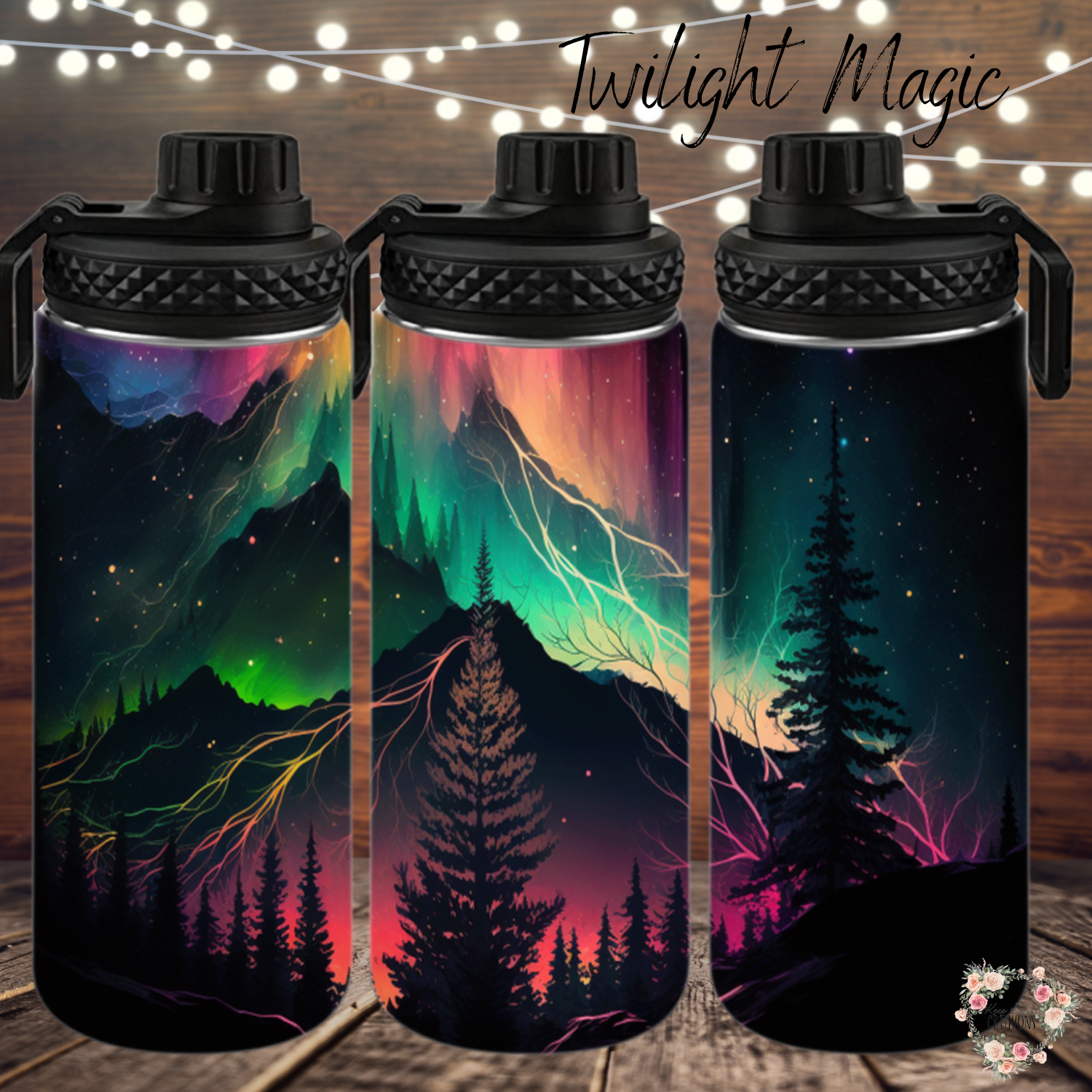 Northern Lights Twilight Magic tumbler – aurora borealis design