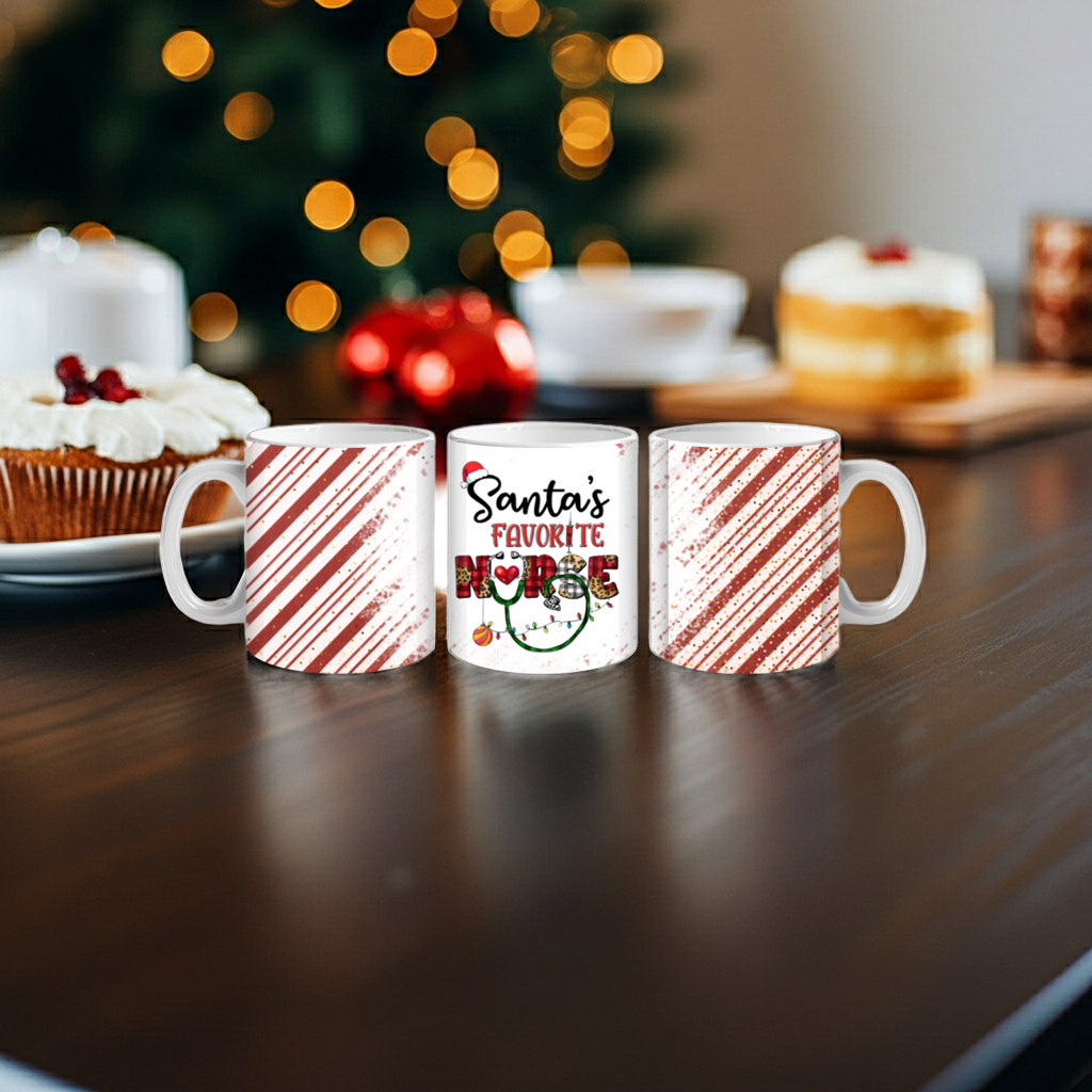 Santa’s Favorite Nurse Tumbler | Christmas Nurse Cup