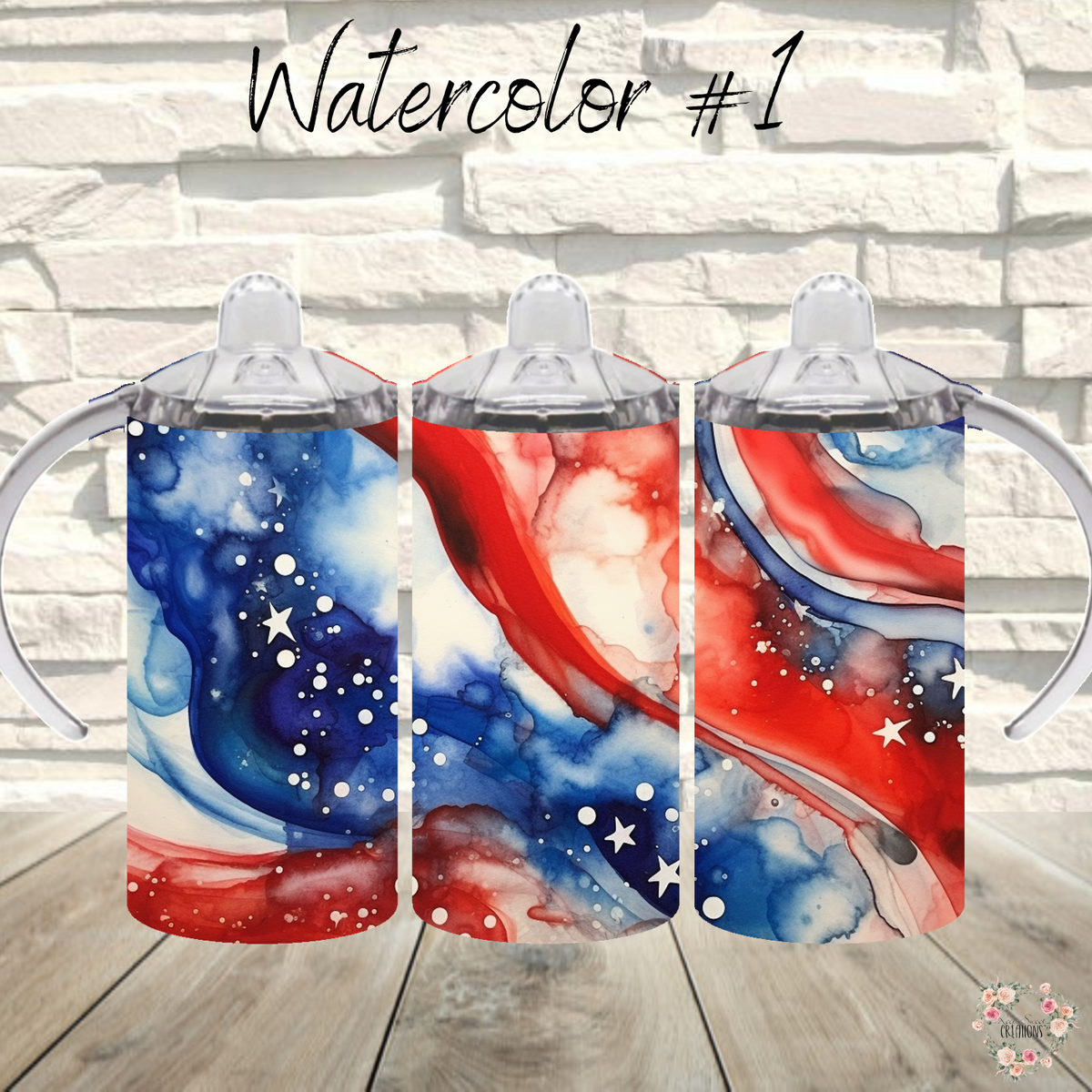 Watercolor #1 Patriotic Tumbler Collection – Artistic American Spirit
