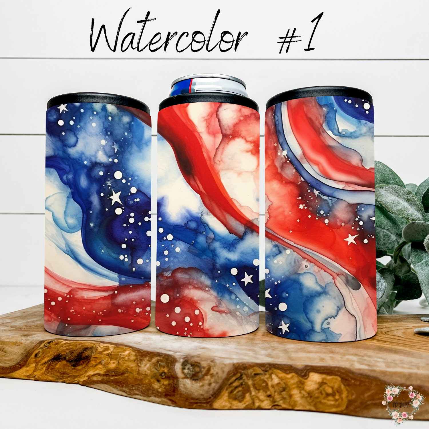 Watercolor #1 Patriotic Tumbler Collection – Artistic American Spirit