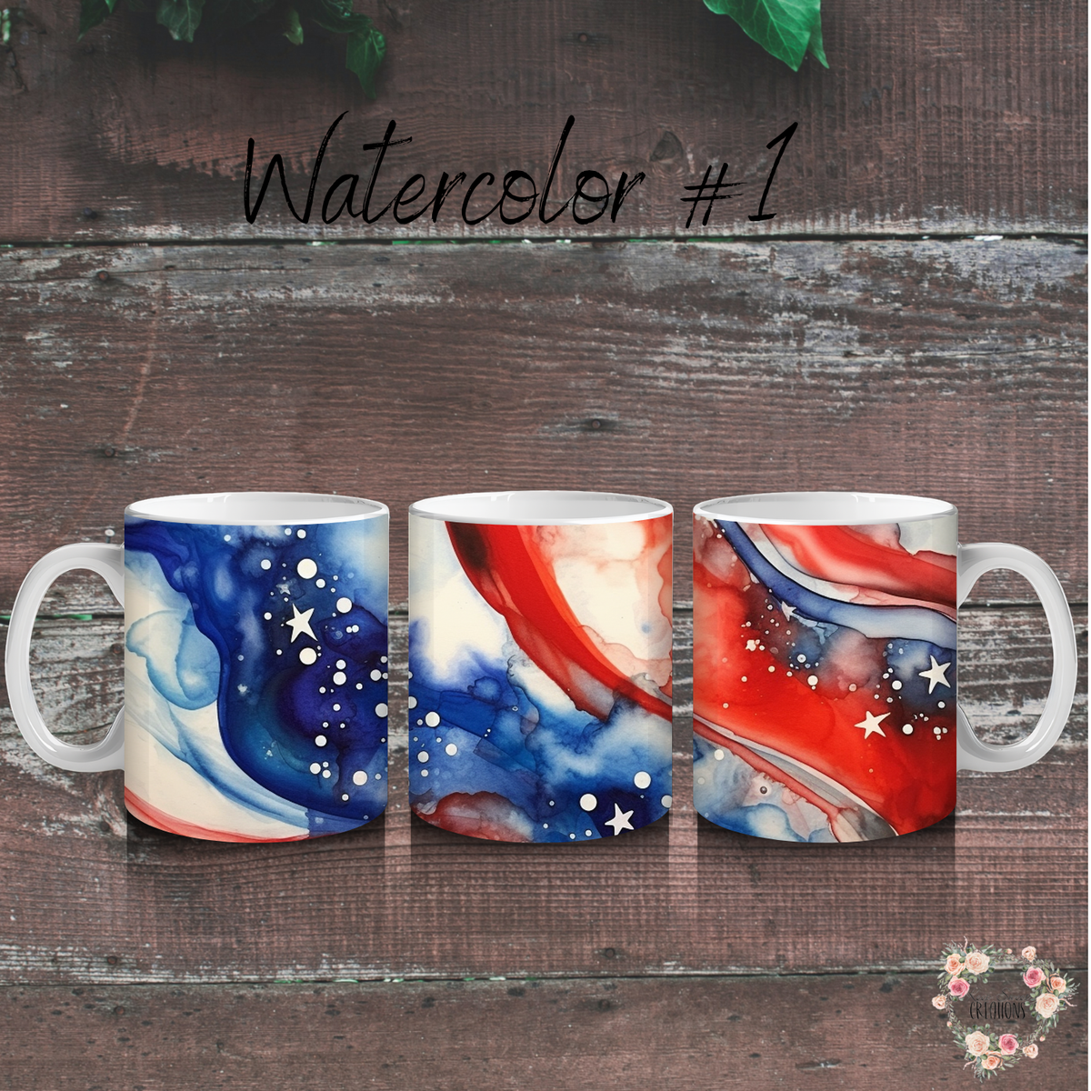 Watercolor #1 Patriotic Tumbler Collection – Artistic American Spirit