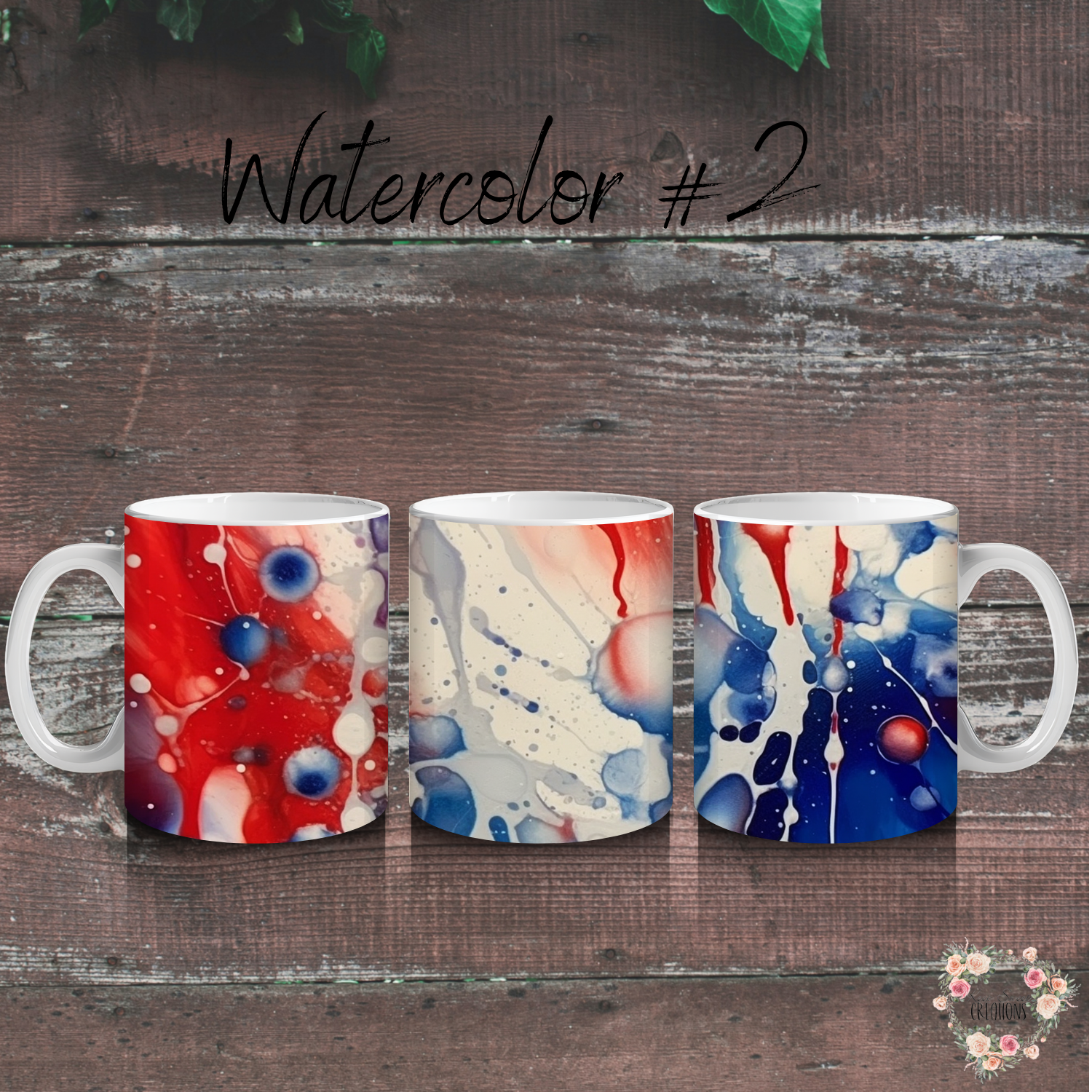 Watercolor #2 Patriotic Tumbler Collection – Artistic with a Bold Splash