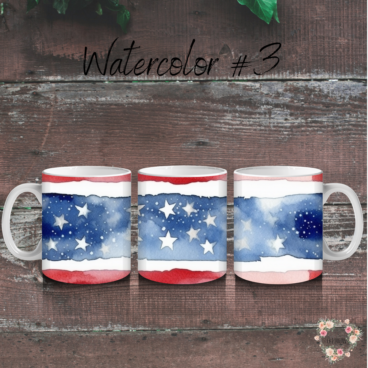 Watercolor #3 Patriotic Tumbler Collection – Rustic American Charm