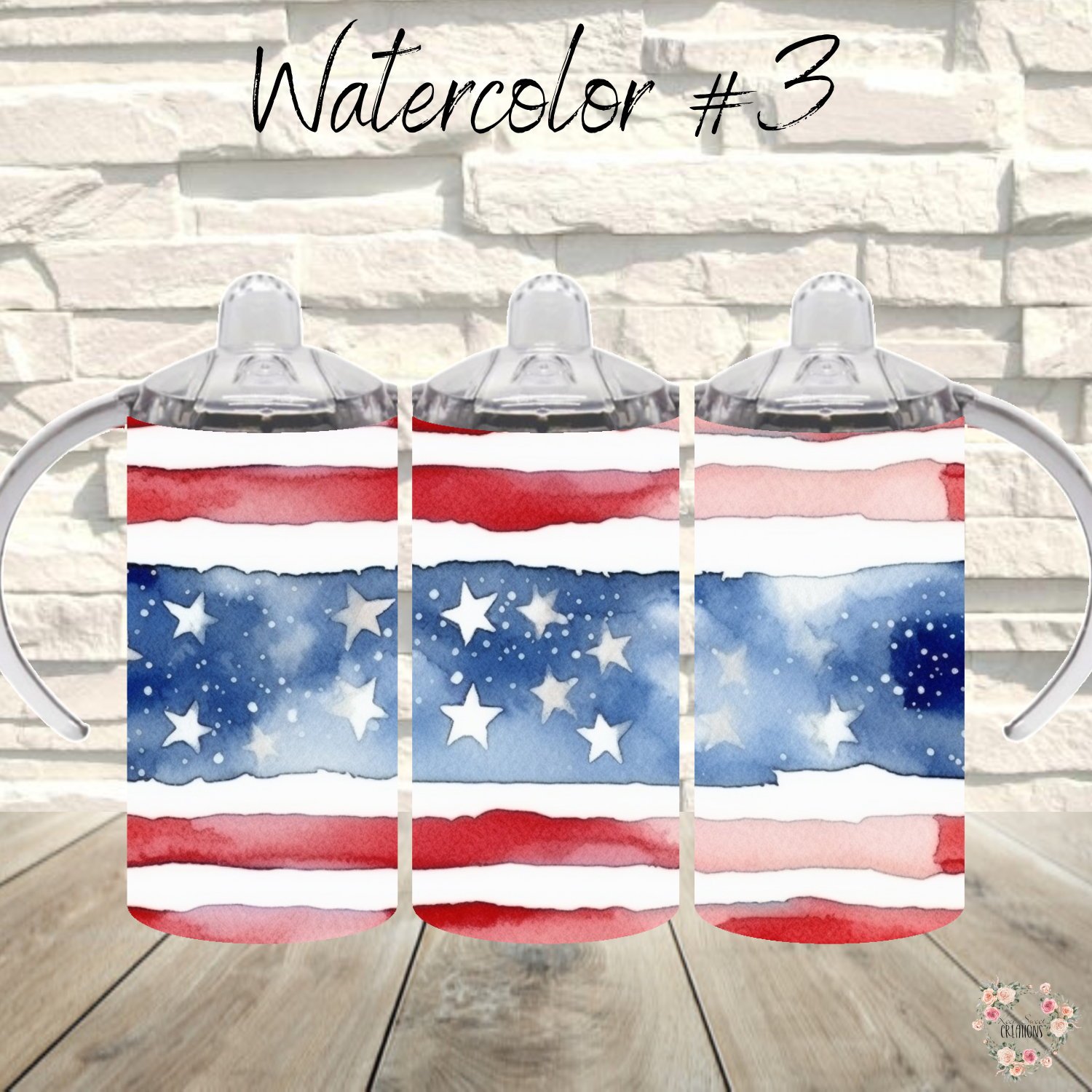 Watercolor #3 Patriotic Tumbler Collection – Rustic American Charm