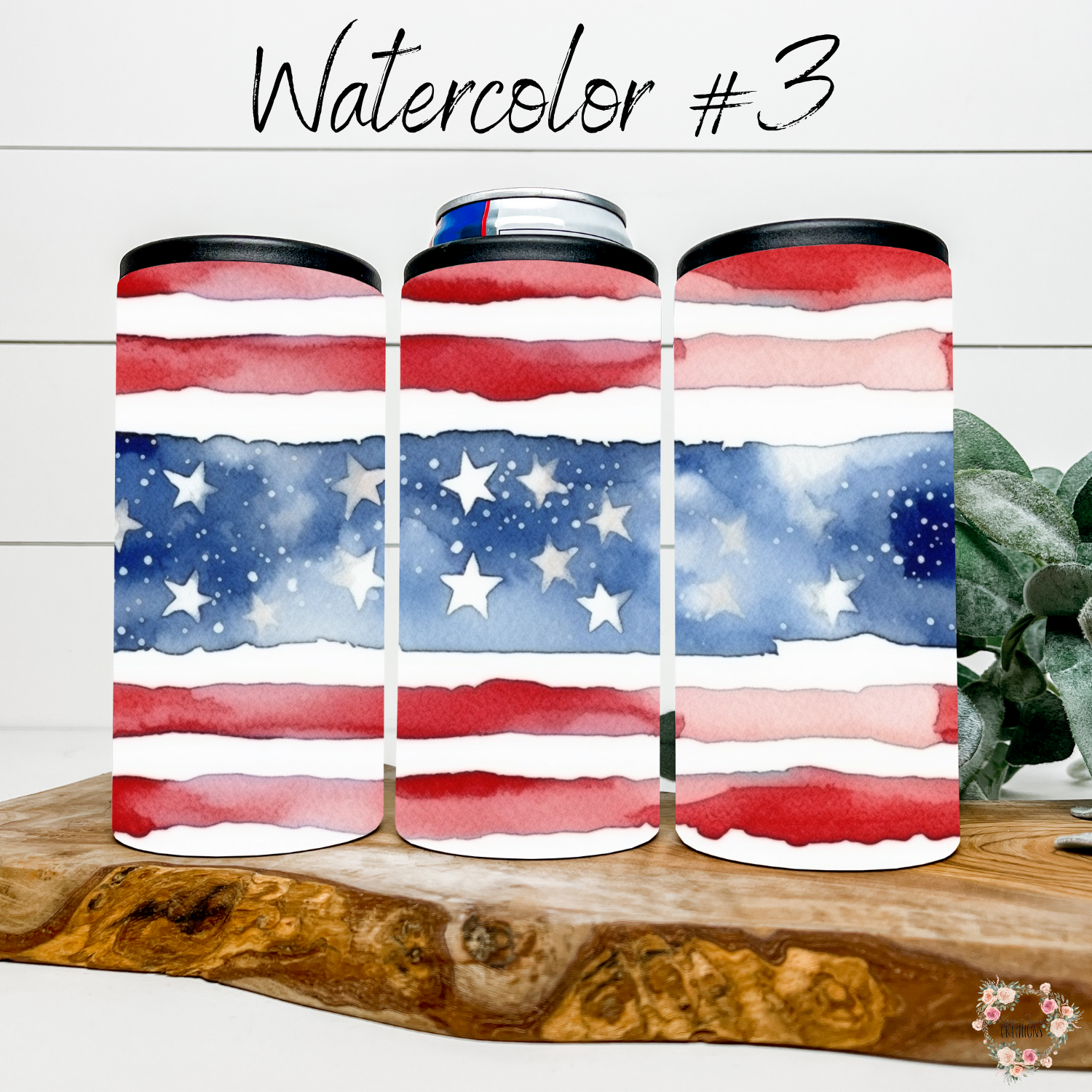 Watercolor #3 Patriotic Tumbler Collection – Rustic American Charm