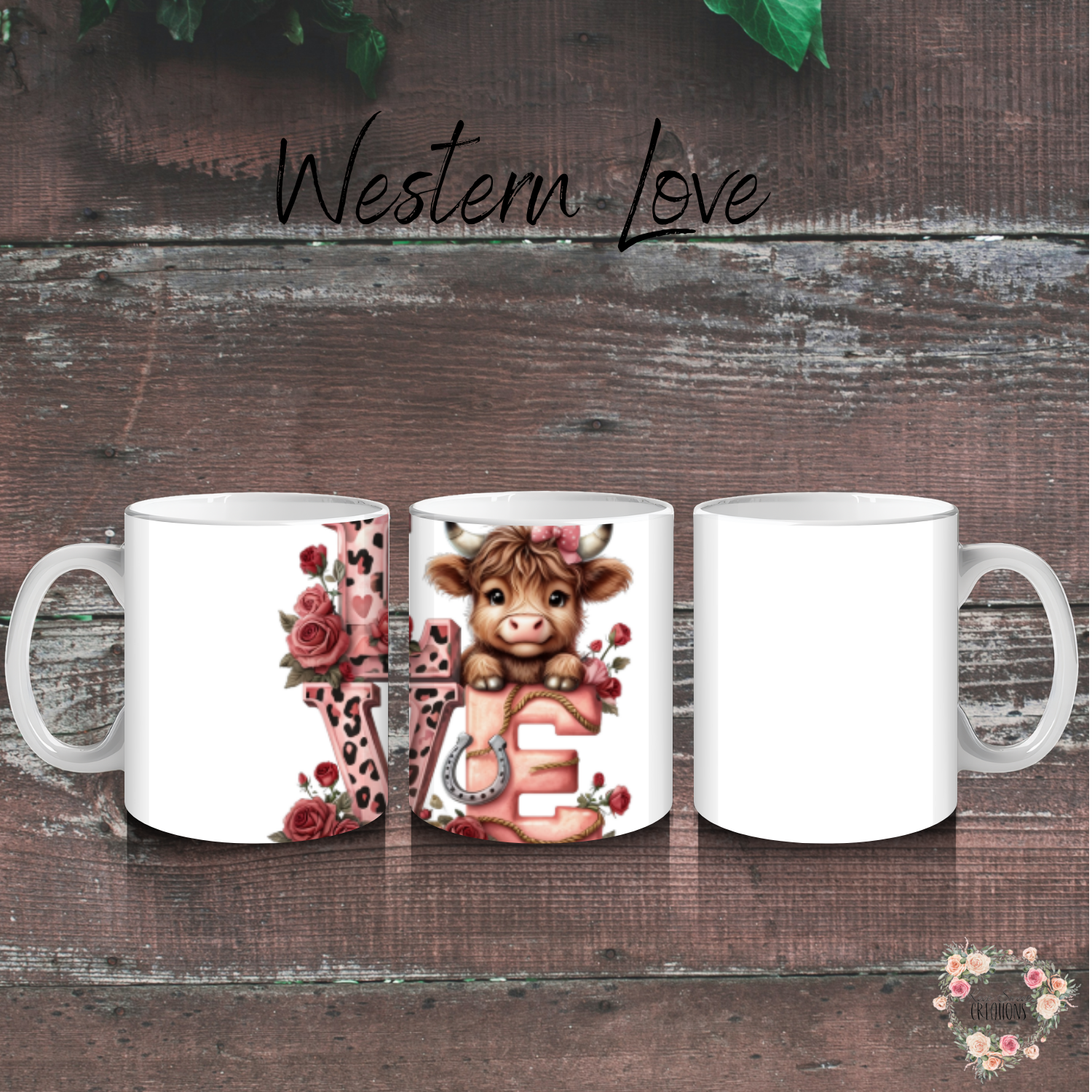 Western Love Highland Cow Tumbler