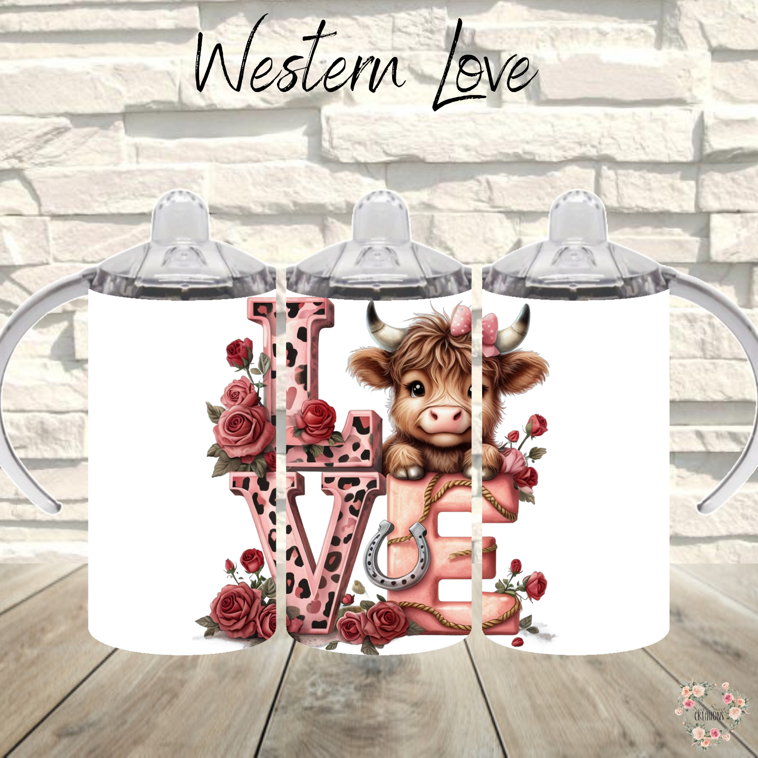 Western Love Highland Cow Tumbler