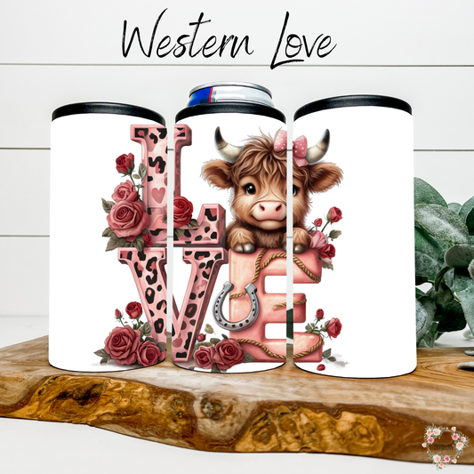 Western Love Highland Cow Tumbler