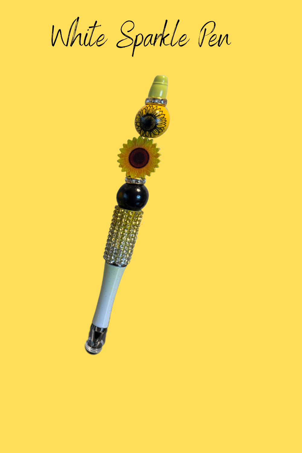 Sunflower Beaded Pens – Handcrafted Beaded Pen Gift | Cute Sunflower Stationery for Teachers, Coworkers & Flower Lovers