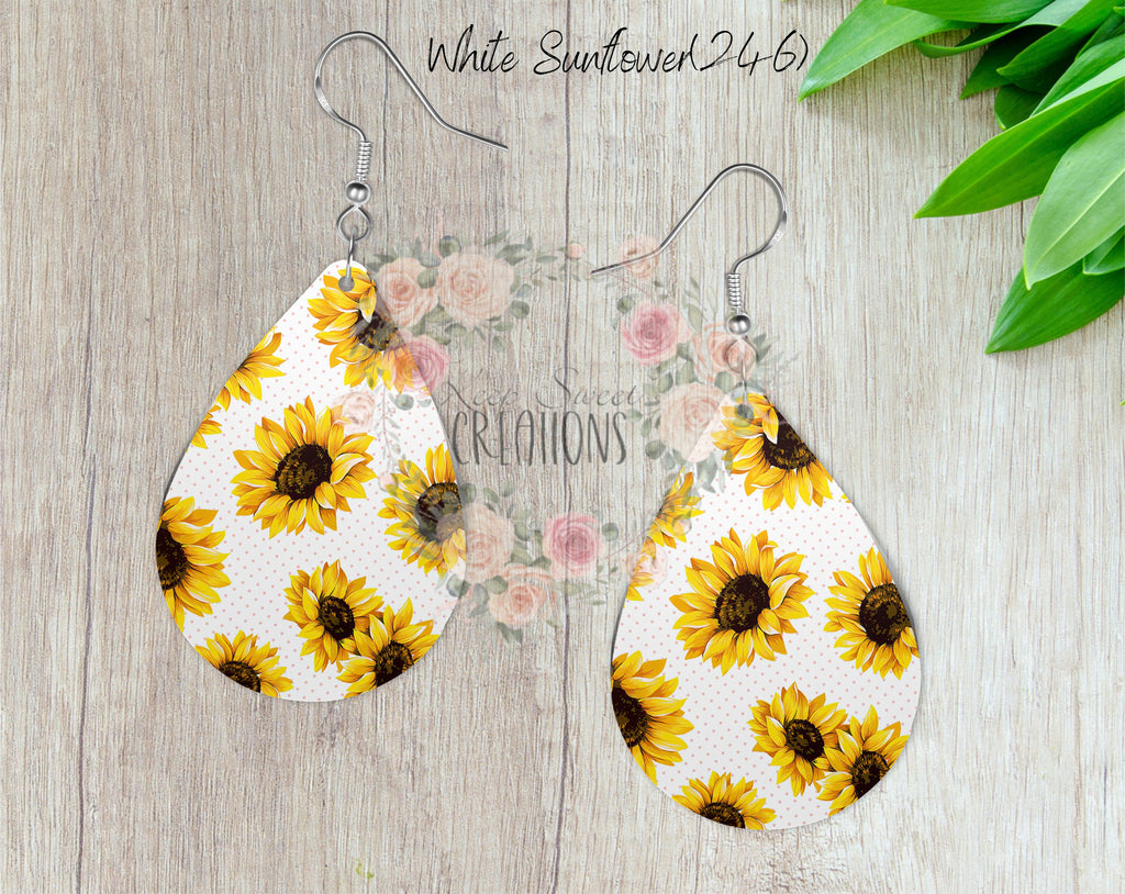 Teardrop Earrings – Stylish Sublimation Dangle Jewelry (Multiple Designs)