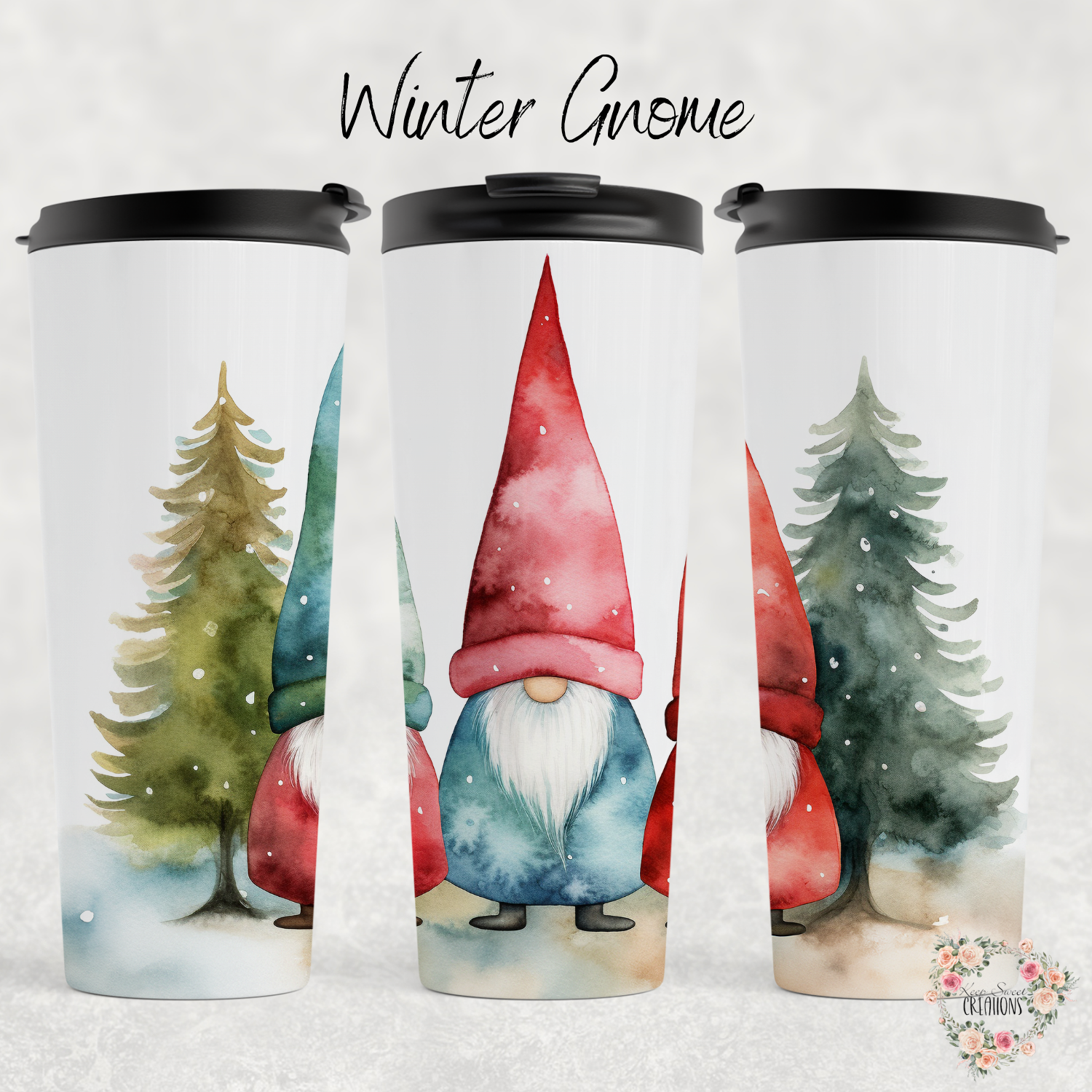 Gnome Winter Wonderland Tumbler – Christmas Gnome Cup | Holiday Gift