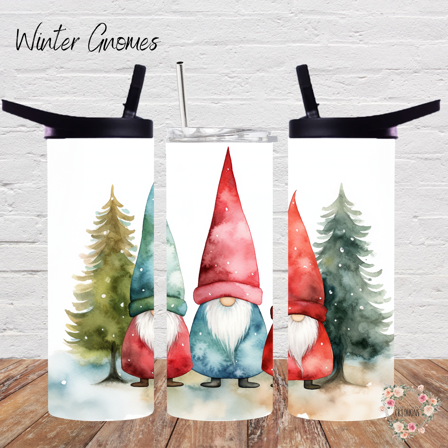 Gnome Winter Wonderland Tumbler – Christmas Gnome Cup | Holiday Gift