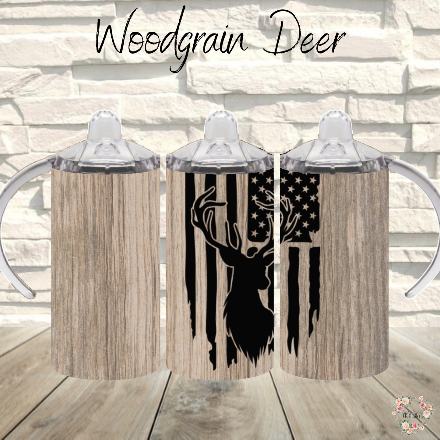 Woodgrain Deer Tumbler – Rustic Insulated Cup | Hunting & Cabin Gift