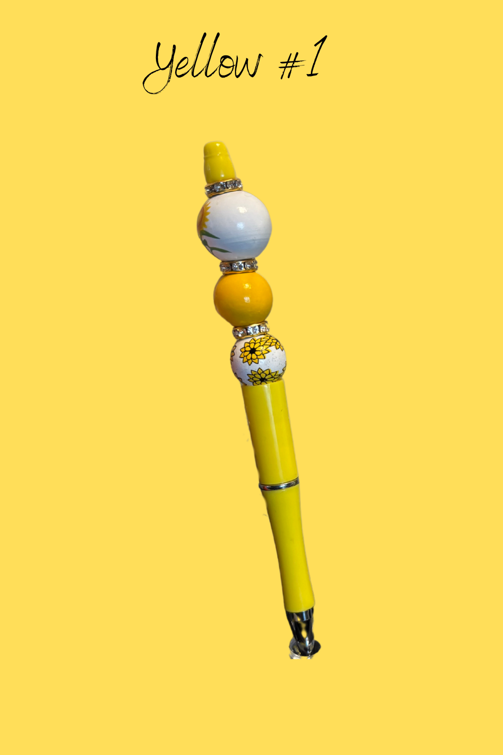 Sunflower Beaded Pens – Handcrafted Beaded Pen Gift | Cute Sunflower Stationery for Teachers, Coworkers & Flower Lovers