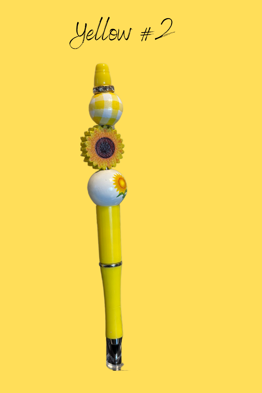 Sunflower Beaded Pens – Handcrafted Beaded Pen Gift | Cute Sunflower Stationery for Teachers, Coworkers & Flower Lovers