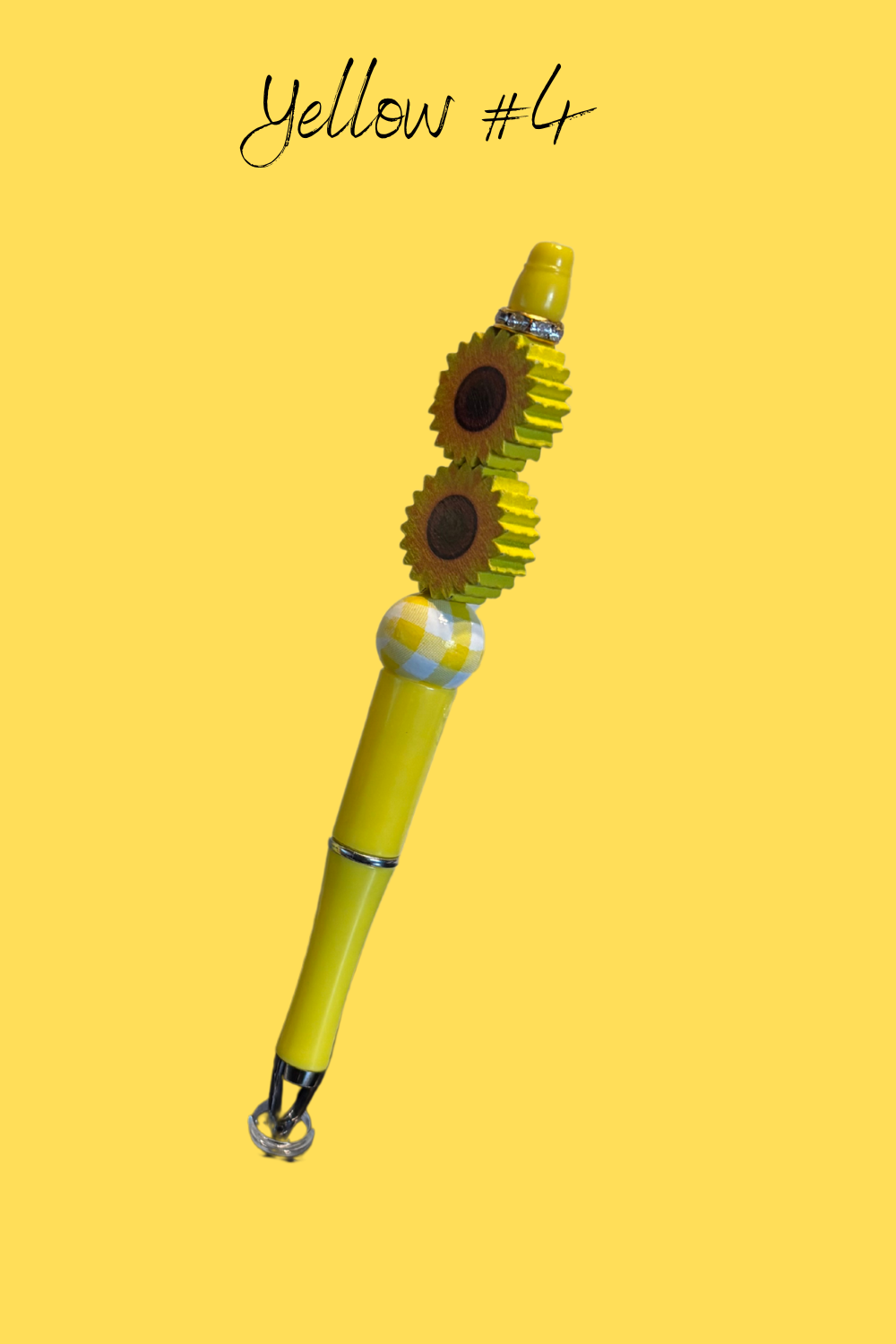 Sunflower Beaded Pens – Handcrafted Beaded Pen Gift | Cute Sunflower Stationery for Teachers, Coworkers & Flower Lovers