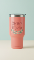Blessed Mama Coral Pink Tumbler