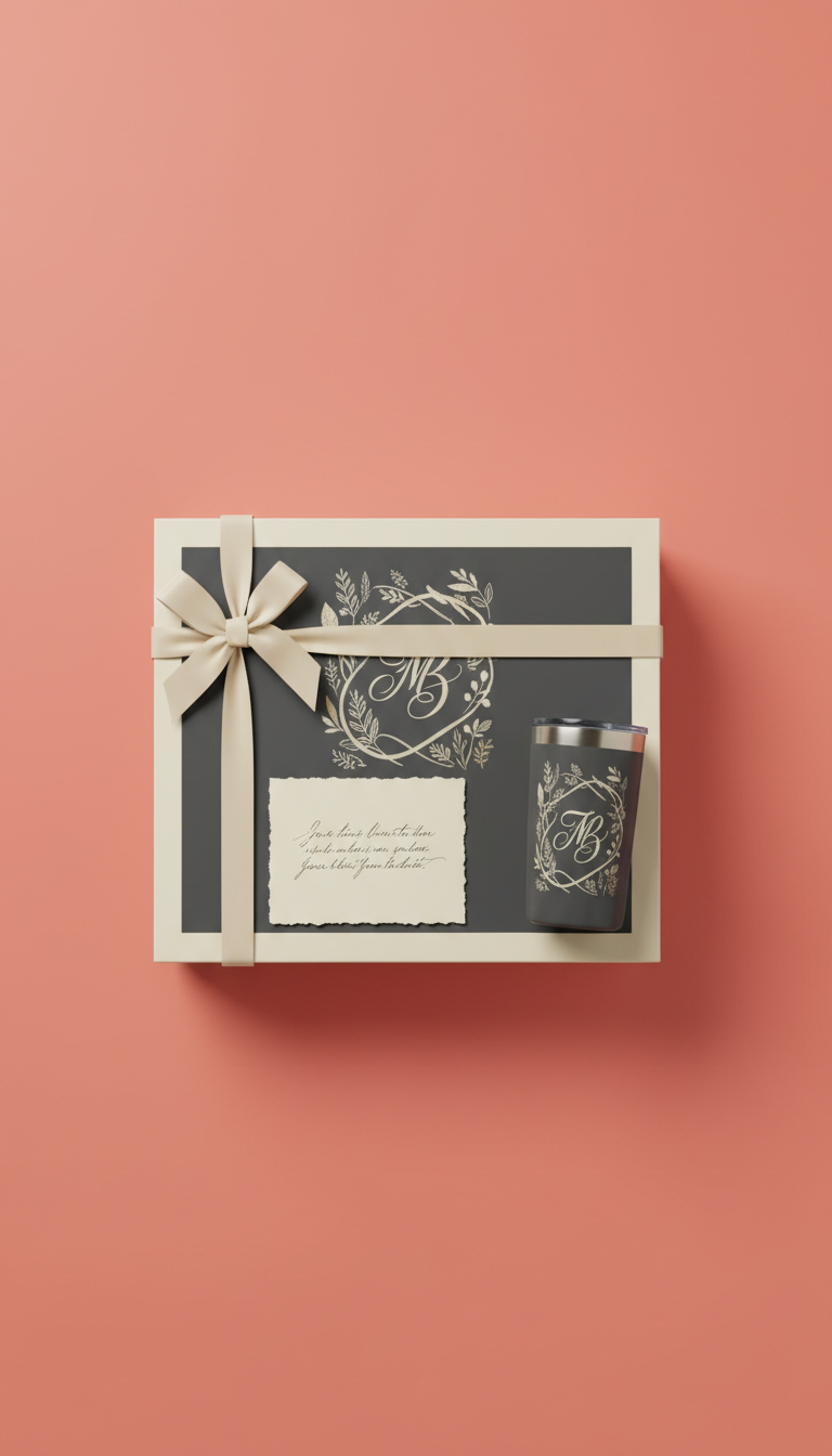 Charcoal Cream Tumbler Gift Box Set
