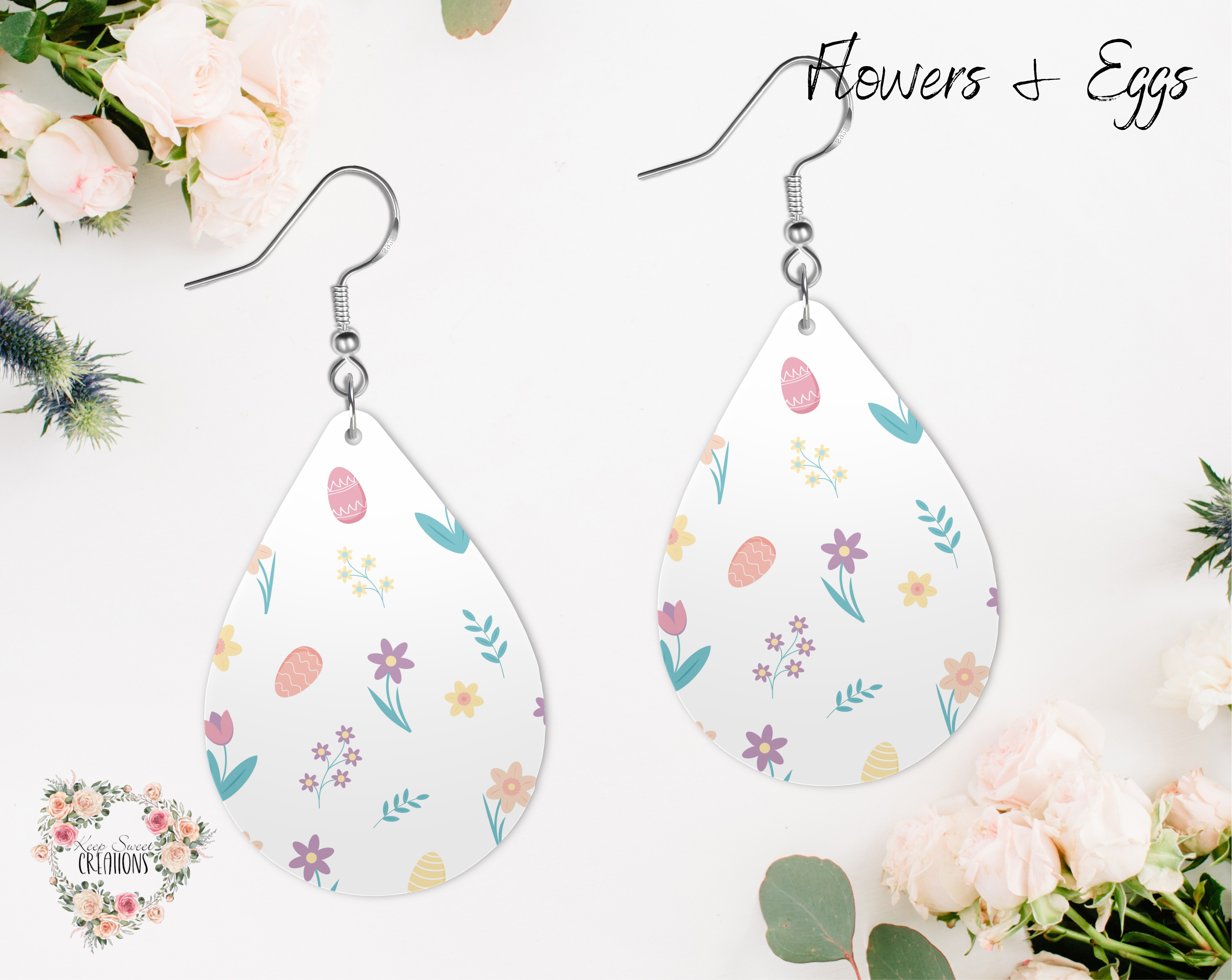 Easter Teardrop Earrings – Bunny, Cross & Floral Designs | Spring Teardrop Jewelry Collection